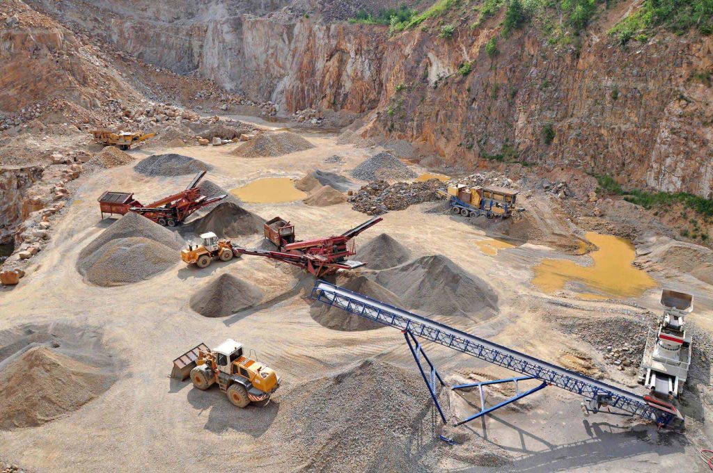 Stockpile volume measurement in a quarry