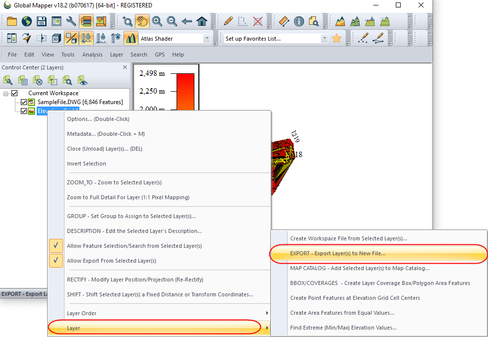 Exporting DXF / DXW into GeoTIFF