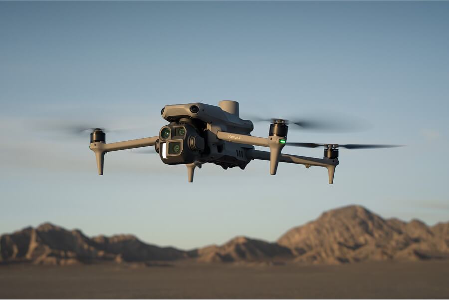 DJI M4E flying in the sky