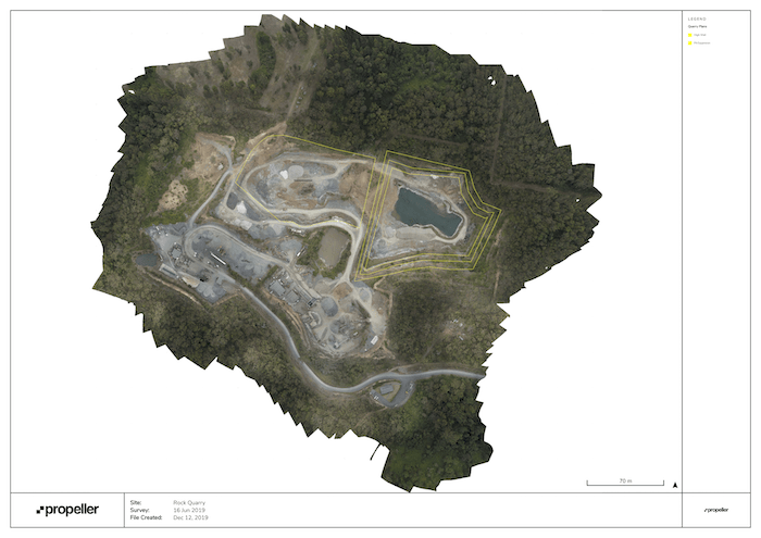 Quarry map with designs