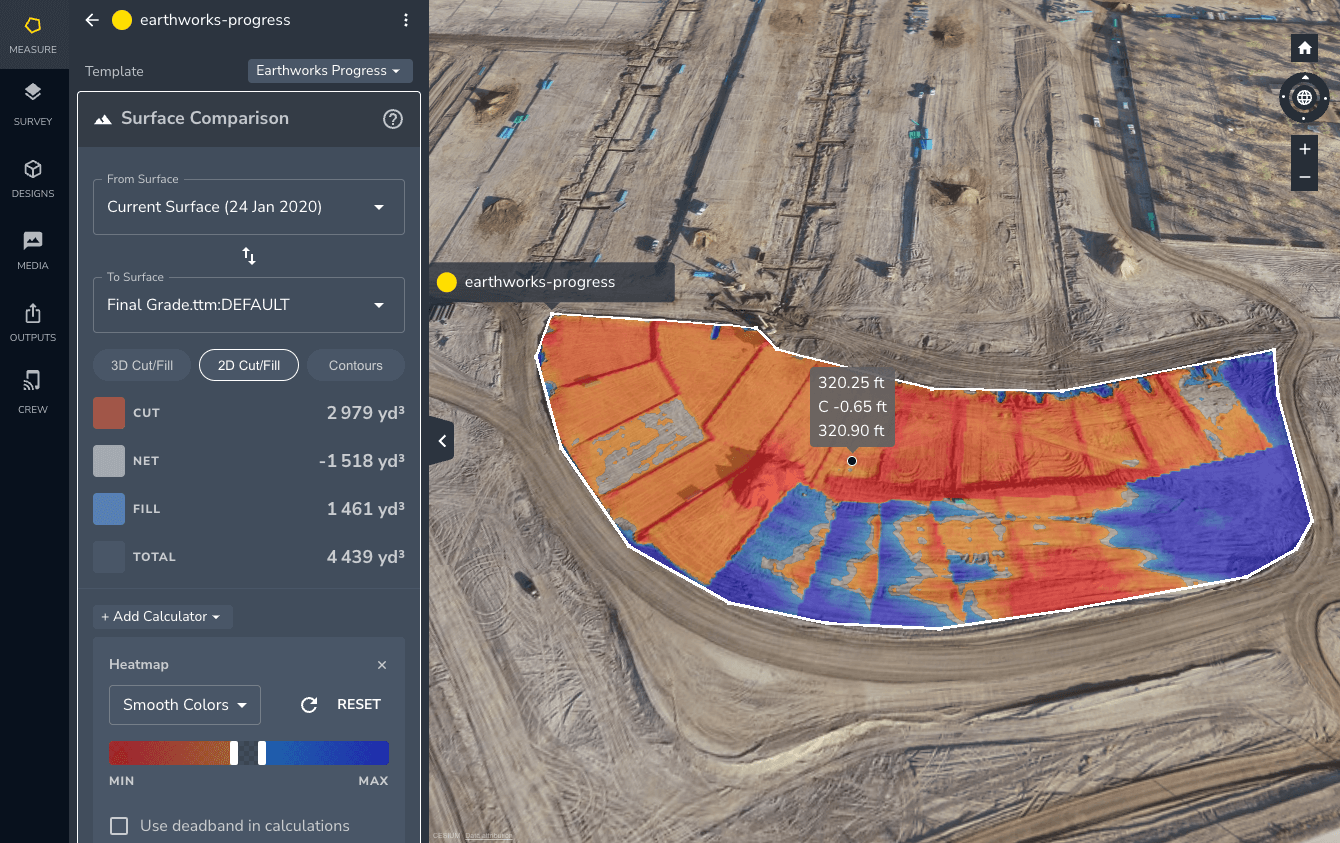 earthwork progress tracking