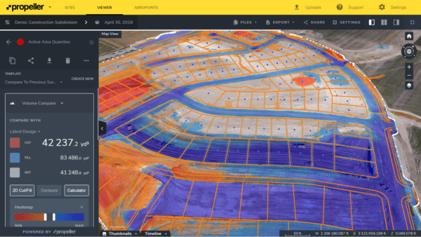 Cut and fill calculations for earthwork contractors