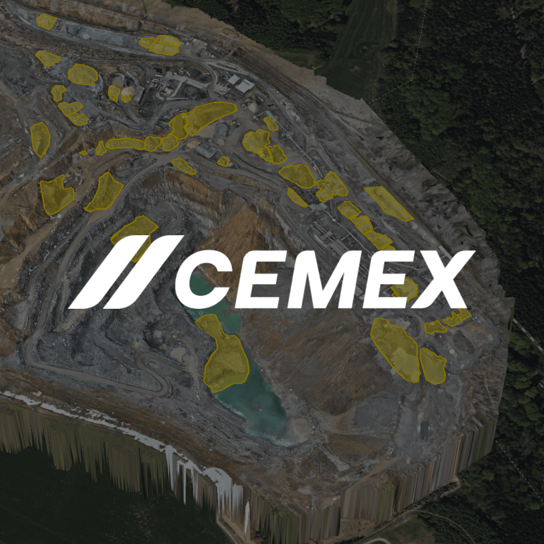 Cemex logo on top of a Propeller site map image