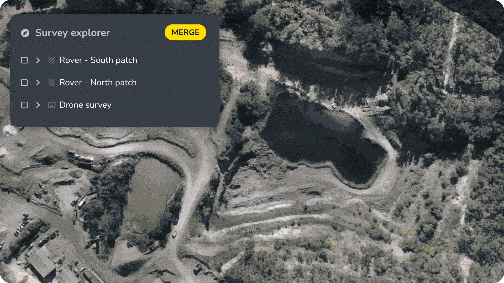 UI of composite survey withrover and total station