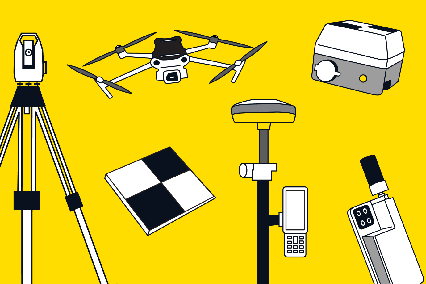 Reality capture - hardware integrations; drone, GNSS-rover total-station, scanner, Dirtmate and AeroPoint.