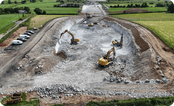 construction equipment on a worksite