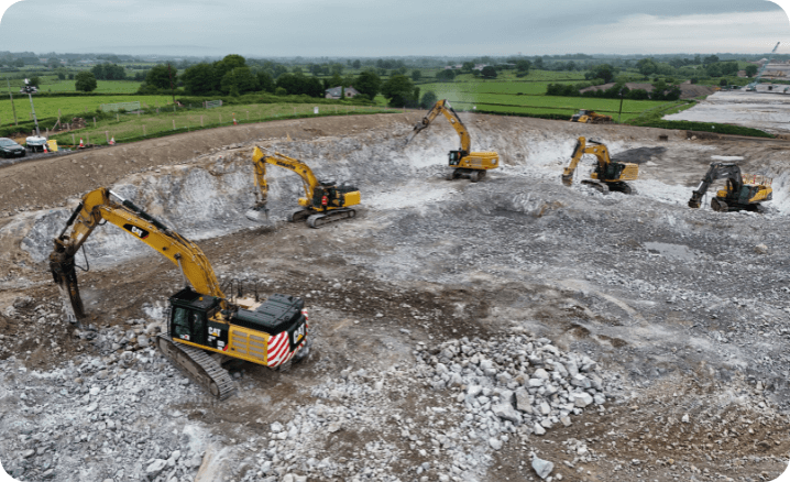construction equipment on a worksite