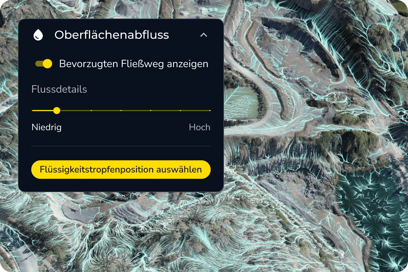 Mockup Oberflächenabfluss in Propeller