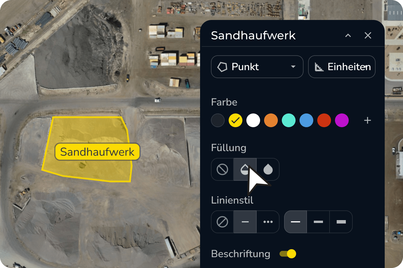 Mockup der Propeller 3D-Karte mit Markup