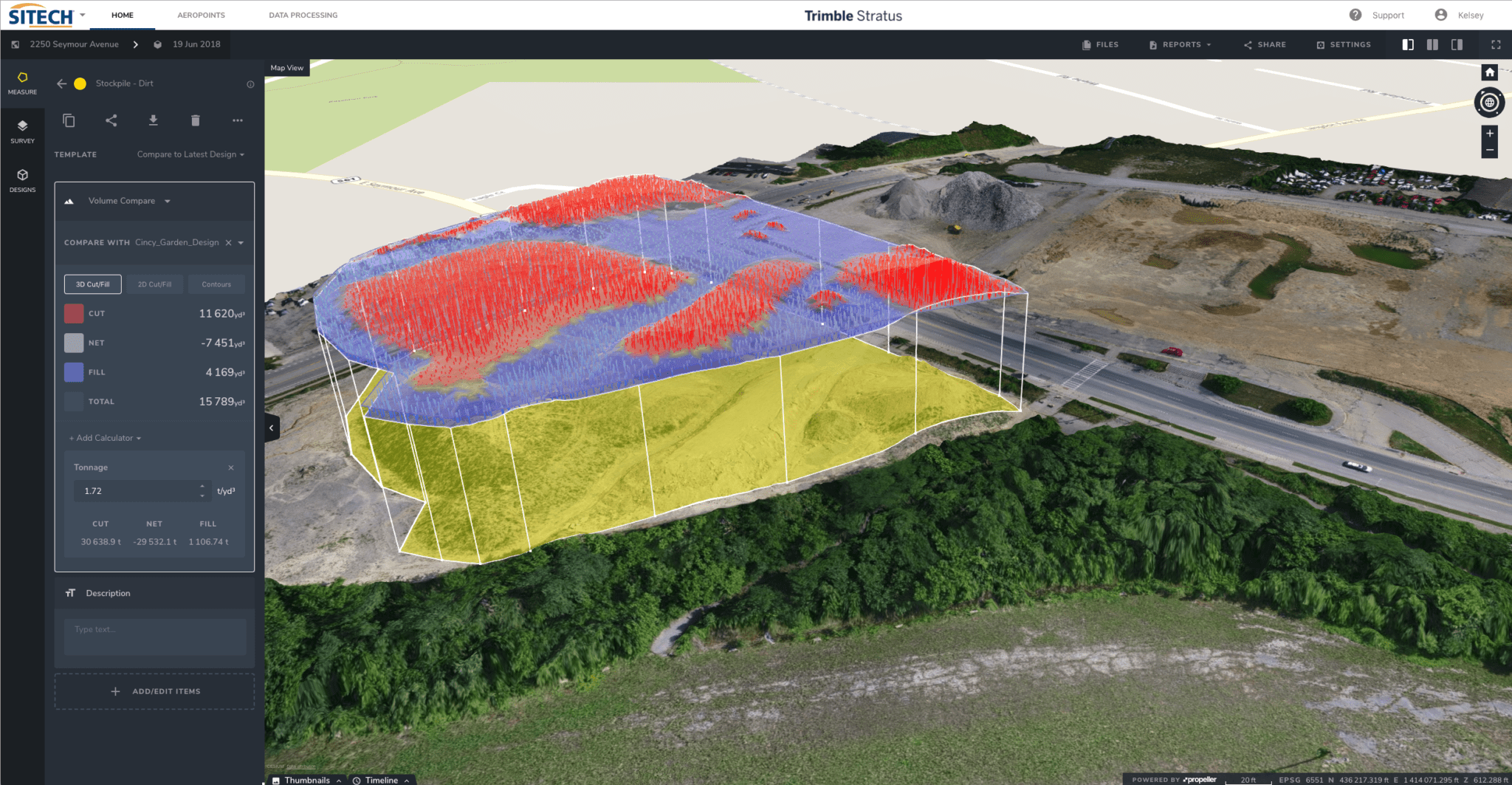 Sunesis Construction cut/fill 