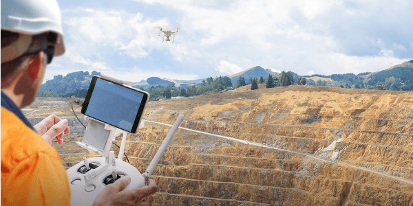 Drone surveying supported with coordinate systems