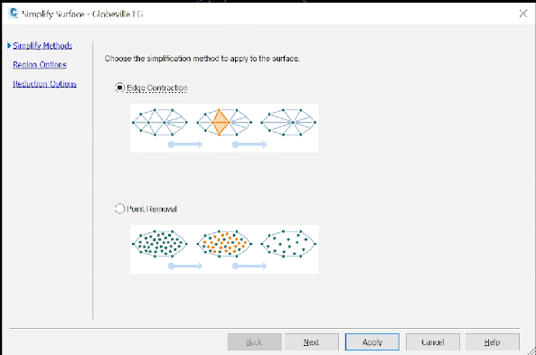 Civil 3D Simplify Surface screenshot