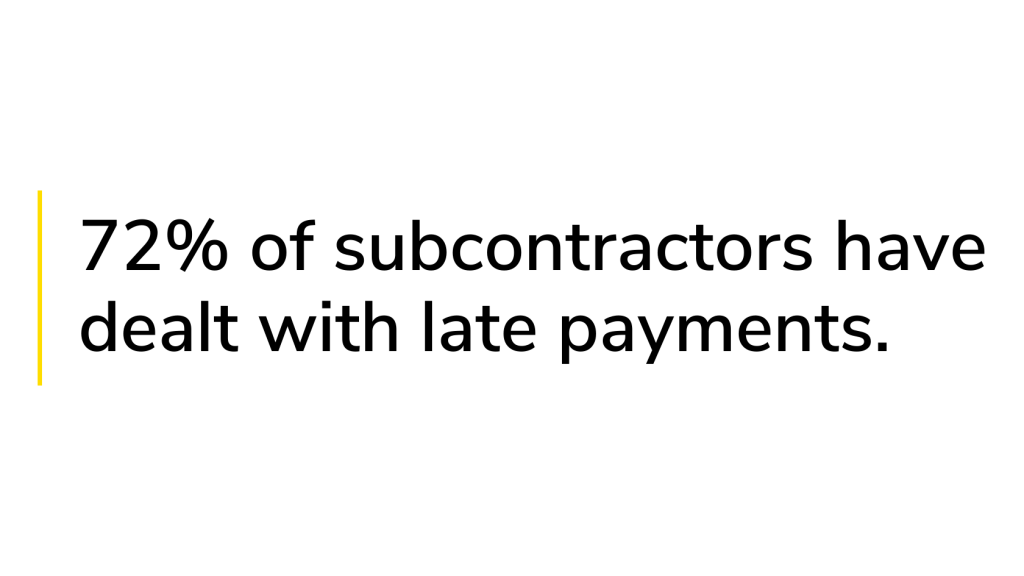 subcontractors and late payments