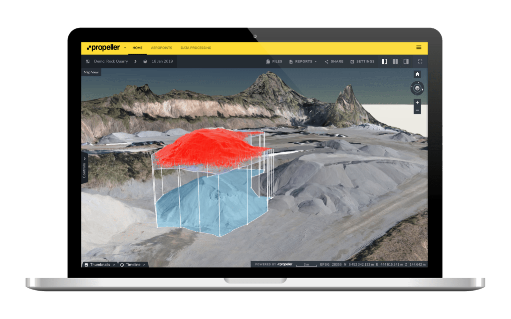 Stockpile volume on site Propeller Platform 3D model