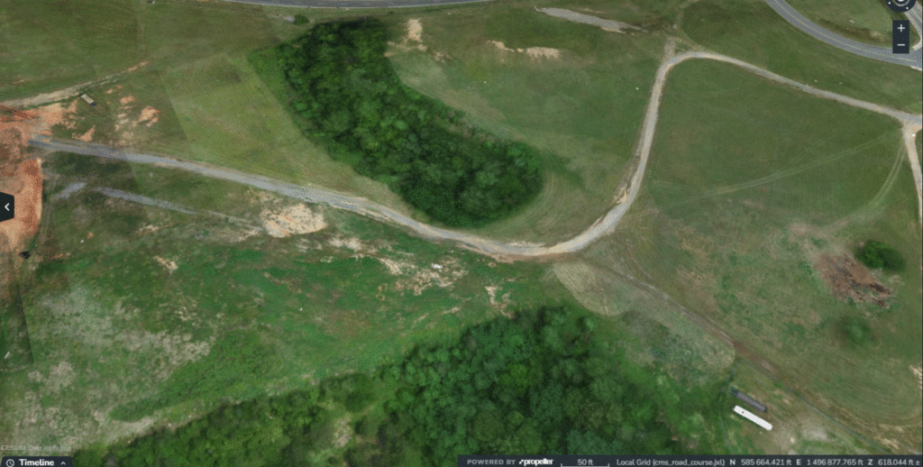 LiDAR drone point cloud of a drone-surveyed site