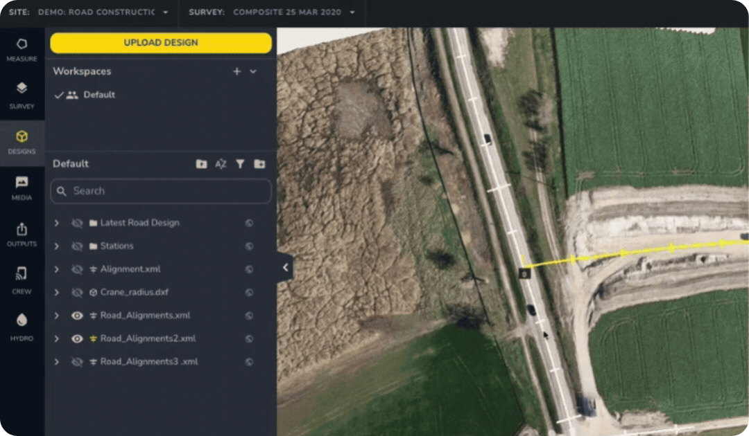 Desktop gif of selecting alignment and location