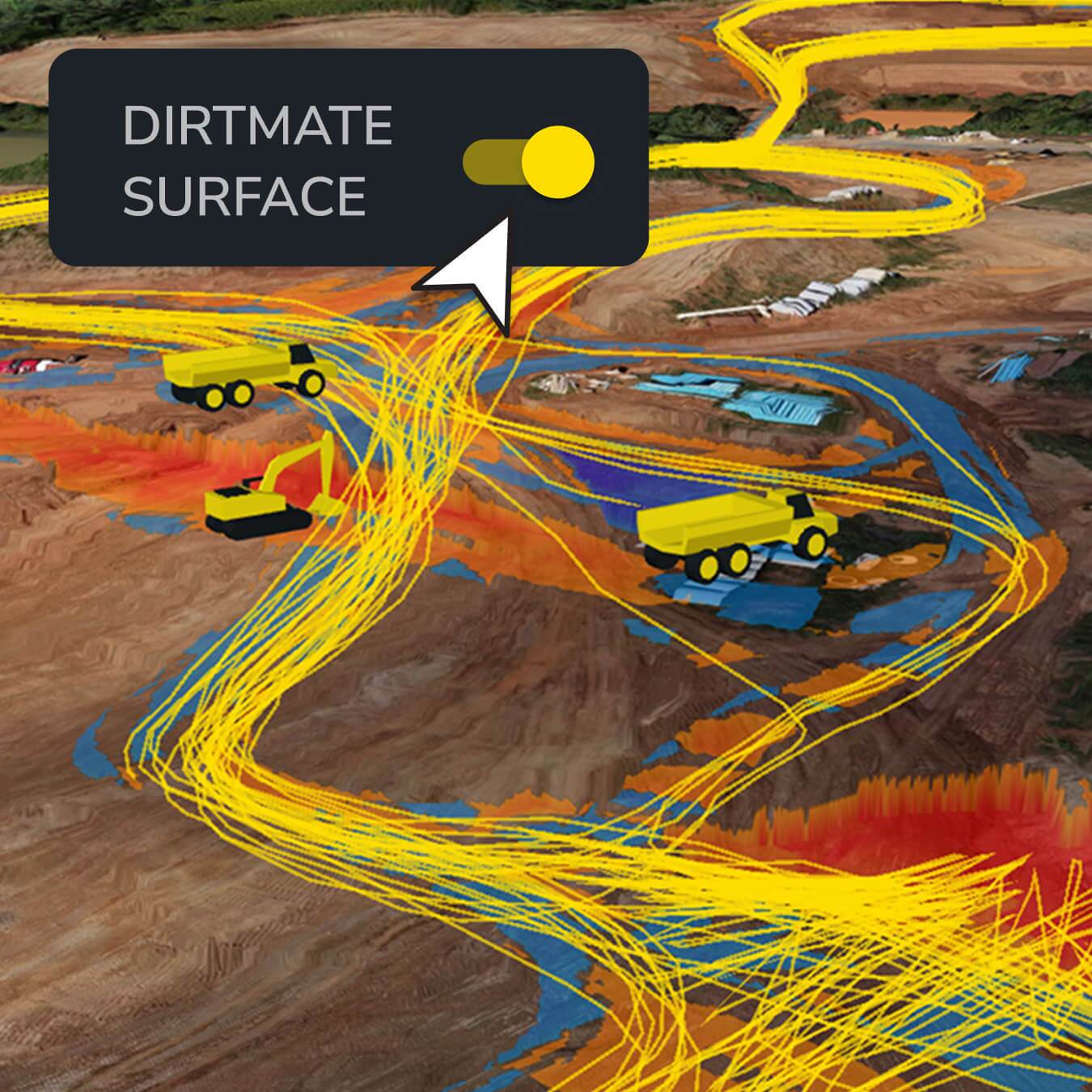 GNSS receiver - DirtMate daily production volumes.