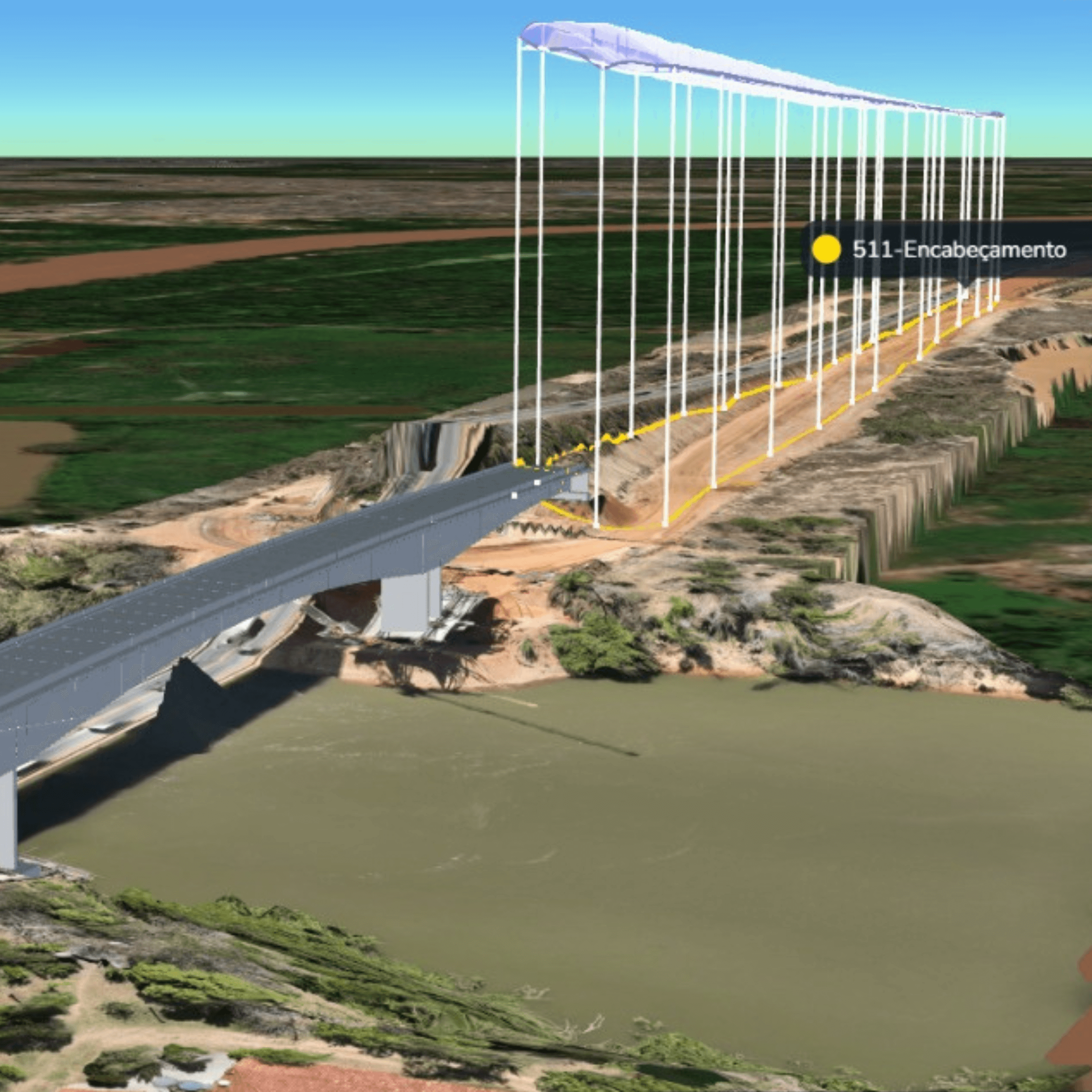 Nova Rota do Oeste image of their worksite plus Propeller overlay for alignments