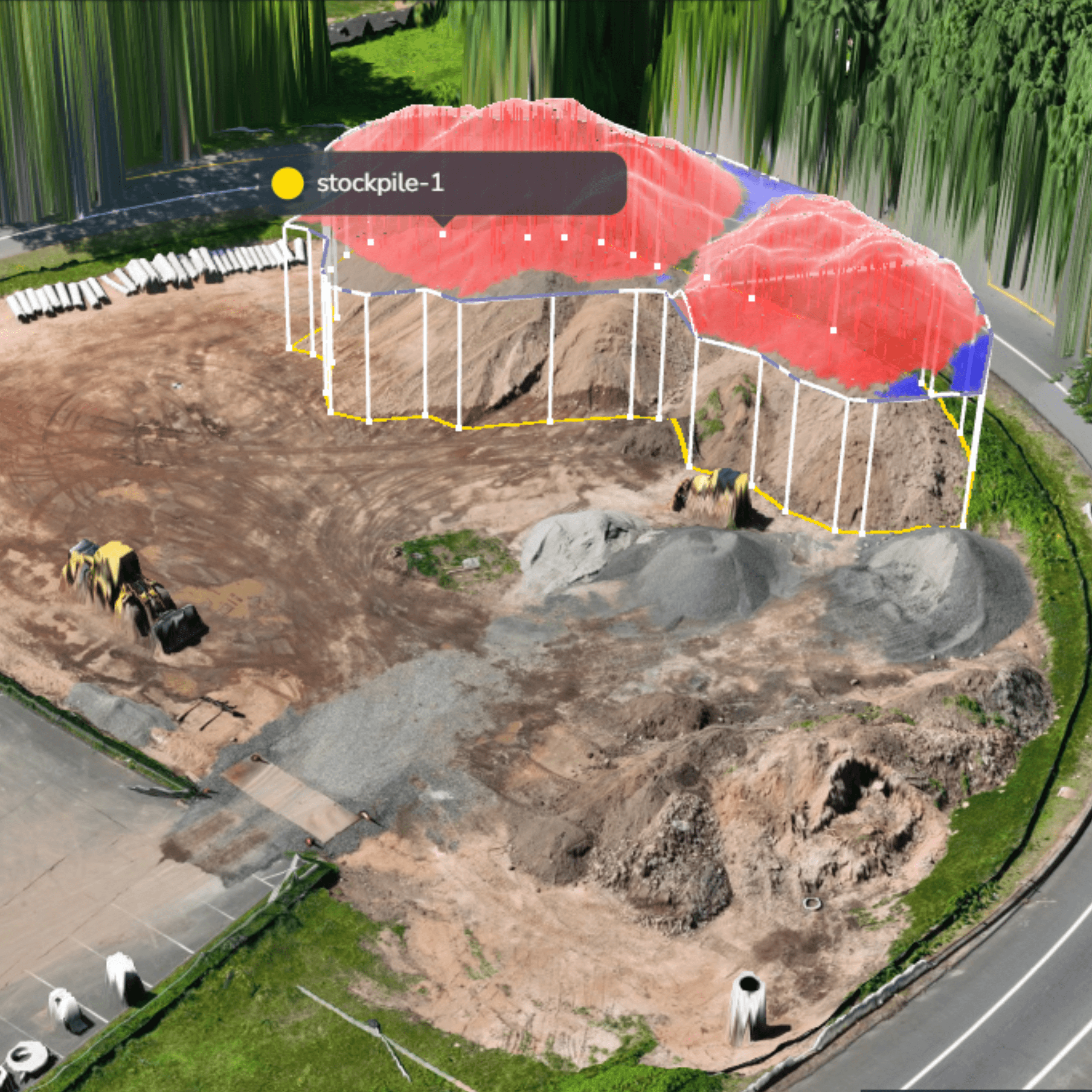 Middlesex stockpile visualized in Propeller