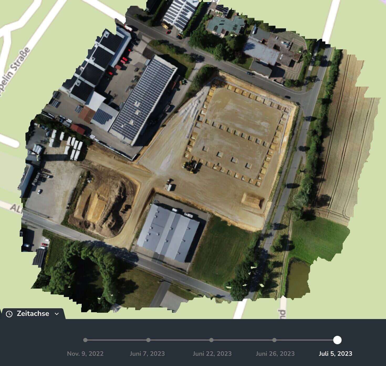 timeline image of a propeller worksite evolving over time