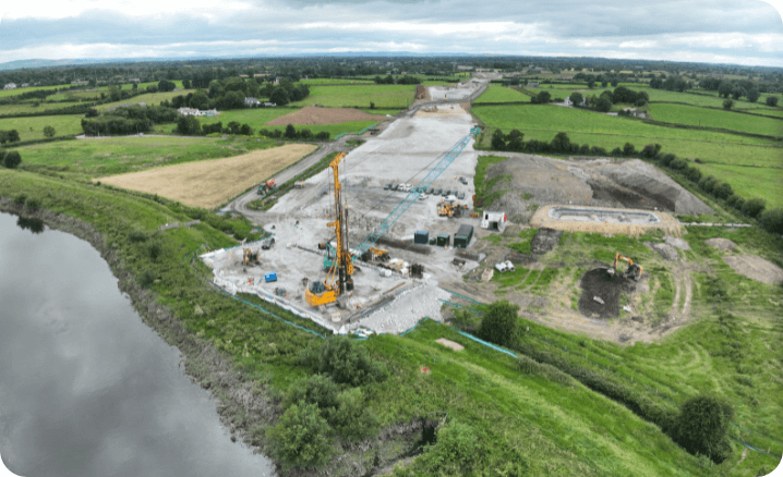 construction equipment on a worksite