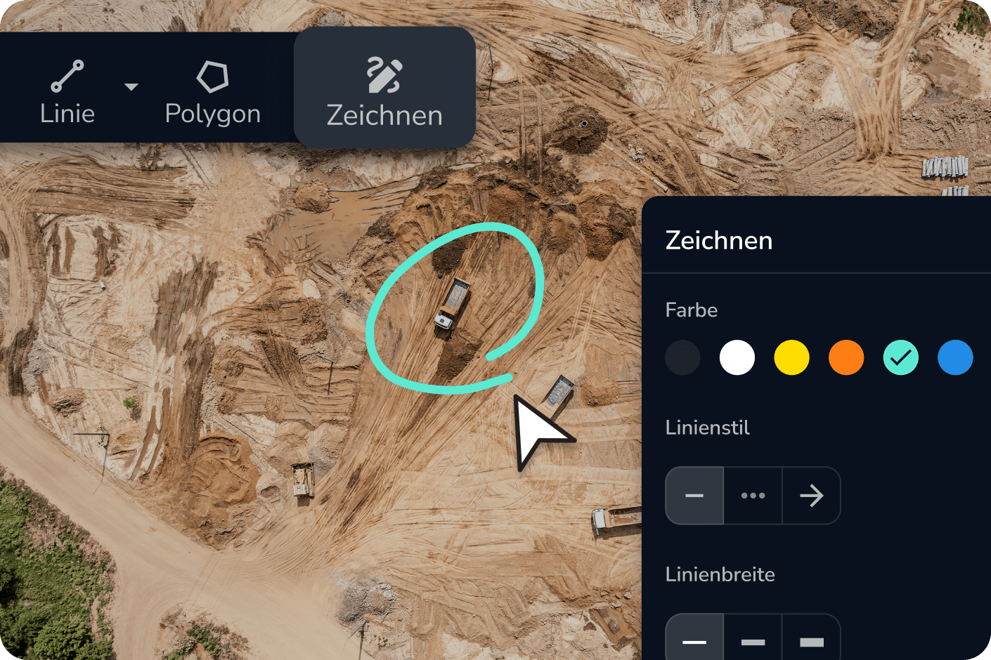 Mockup der Propeller 3D-Karte mit Markup