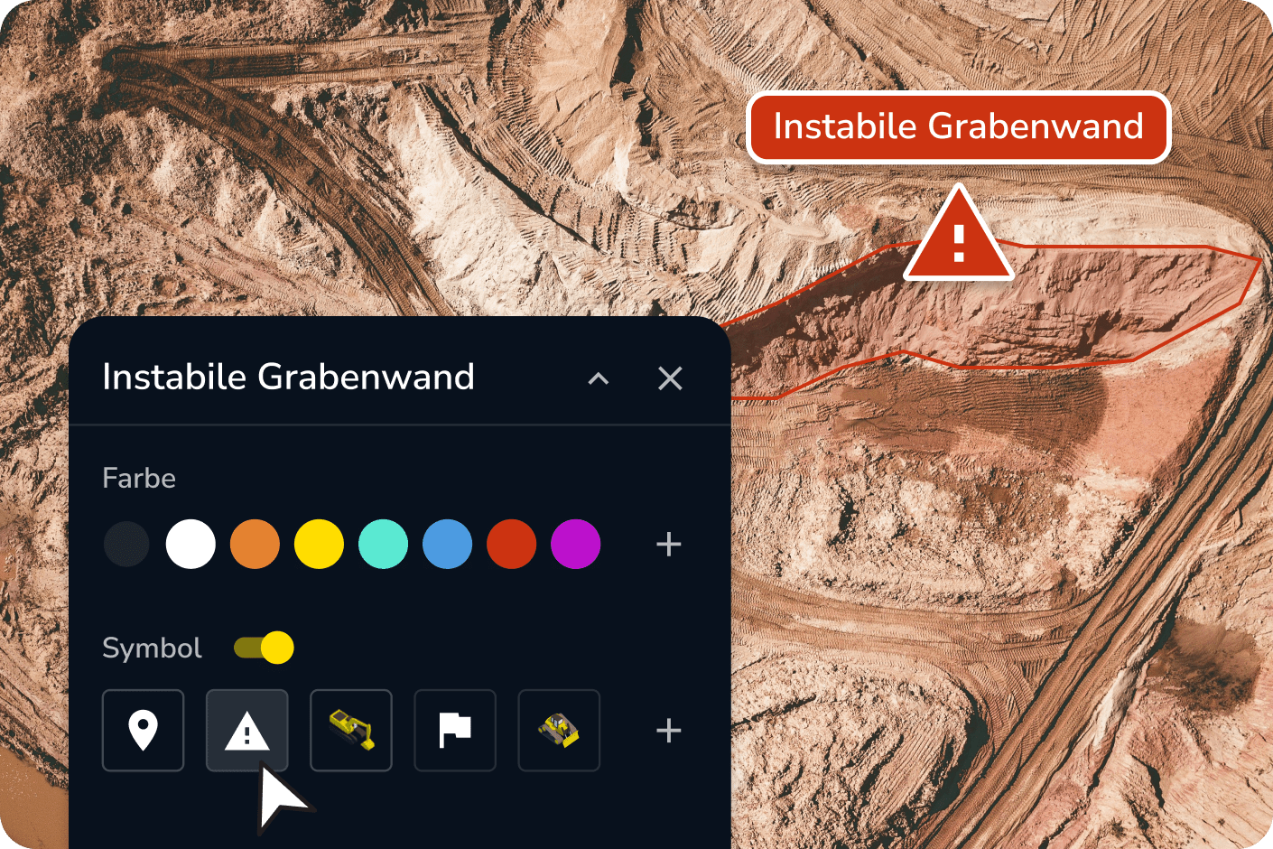 Mockup der Propeller 3D-Karte mit Markup