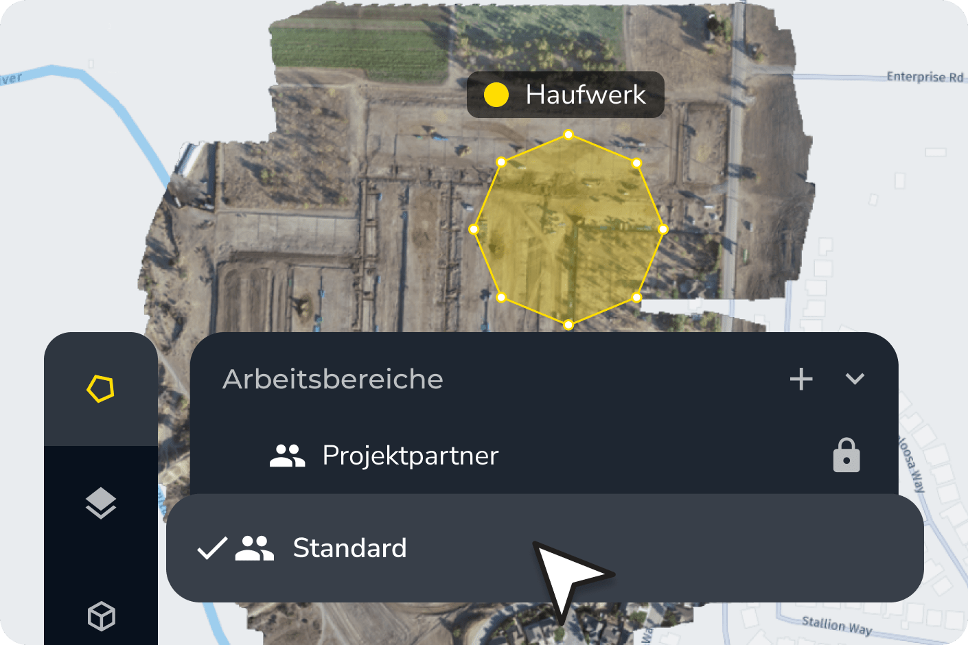 Mockup Propeller Arbeitsbereiche