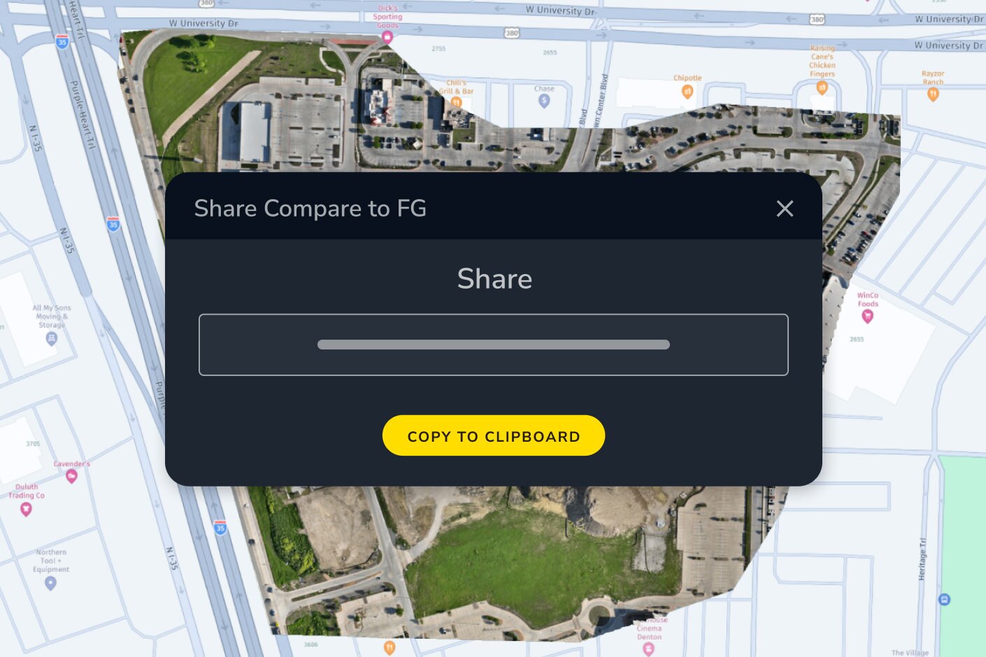 information about a worksite being prepared to share
