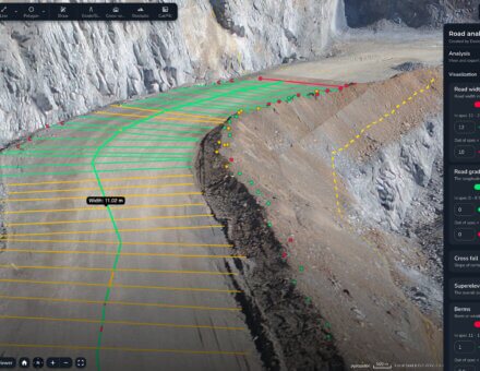 Propeller automated haul road analysis for mining and aggregates