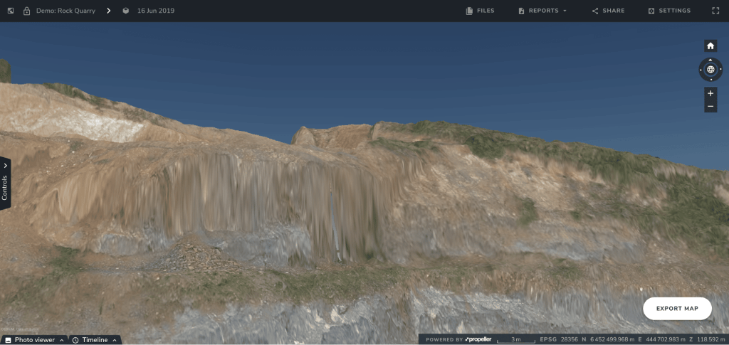 Propeller Platform quarry demo site without vertical face imagery
