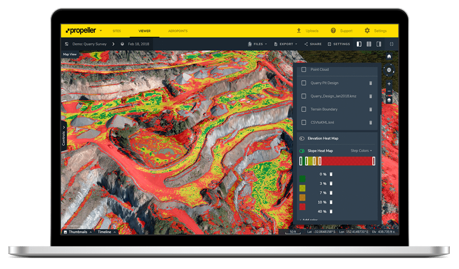 Mining site survey using drones and the Propeller Platform
