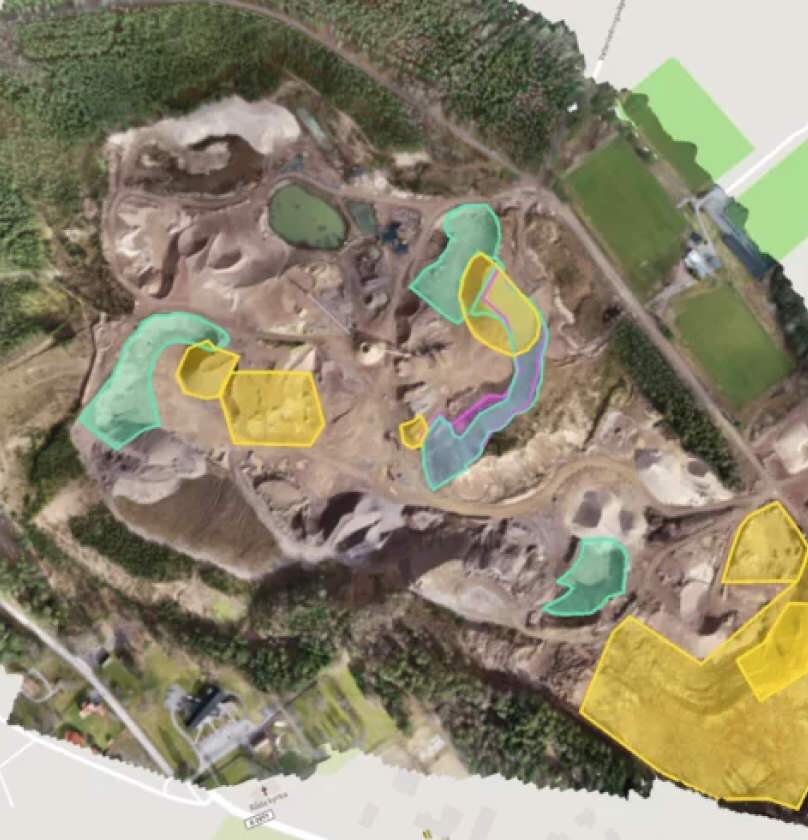 Stockpile measurement screenshot from the Propeller platform
