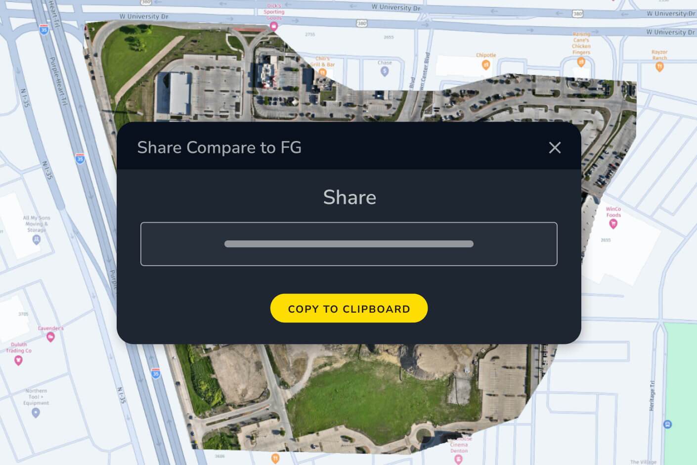 interactive 3D map showing construction site volume data