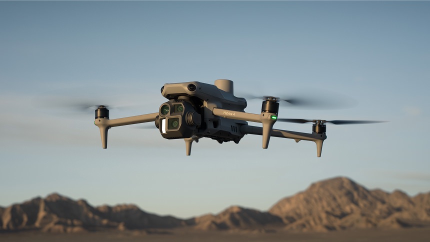 DJI m4e flying in the air