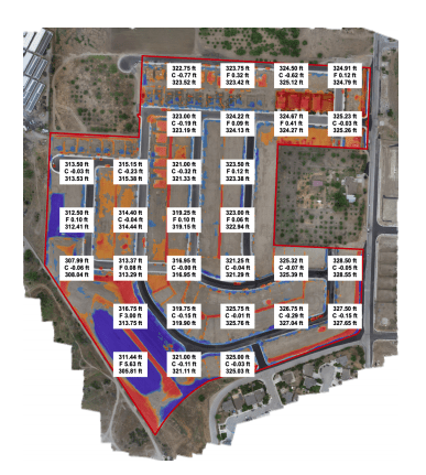 earthwork takeoff report 
