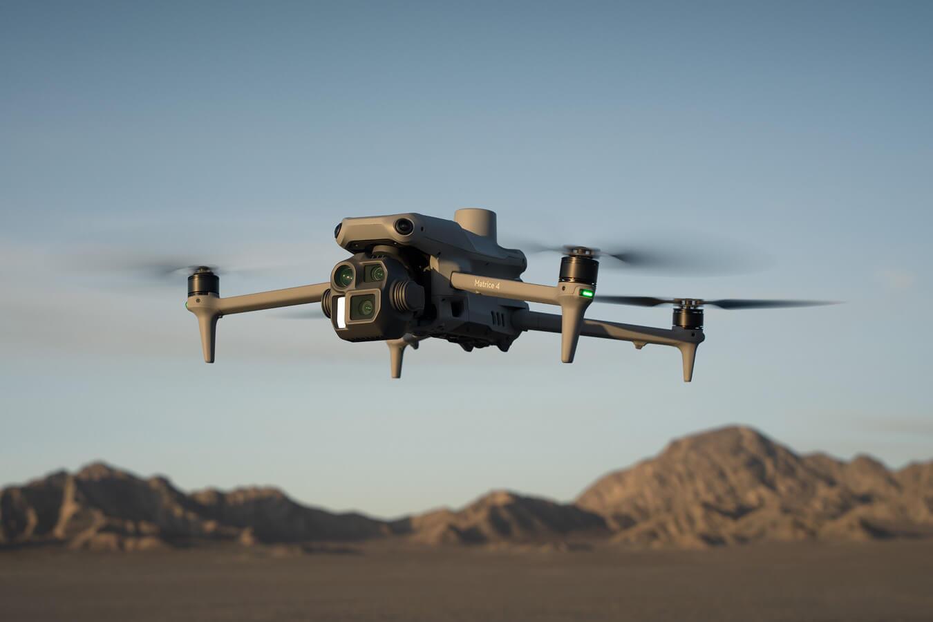 DJI Matric 4 Enterprise flying in the air