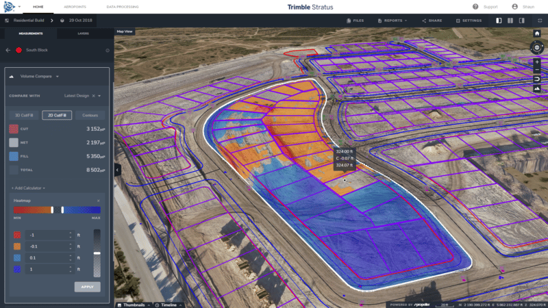 A volume and compare Propeller platform screenshot.