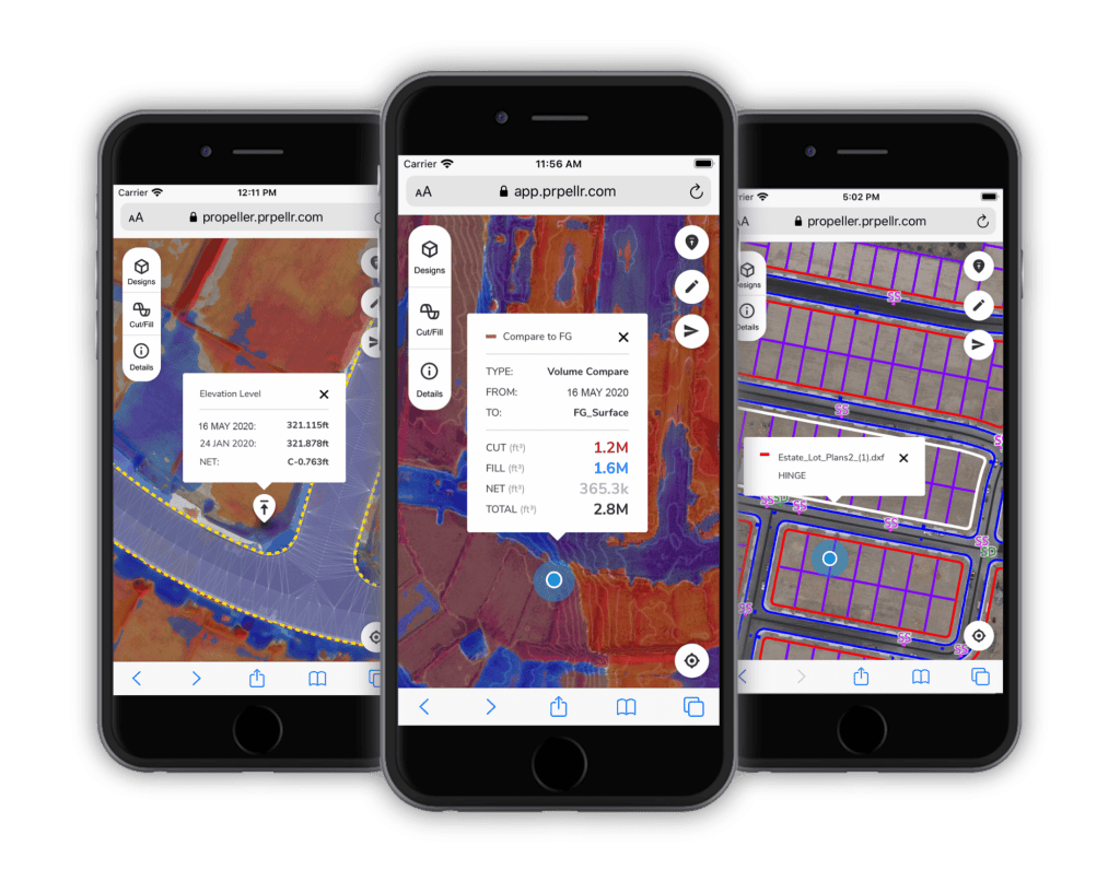 mobile phones showing Propeller Crew add-on