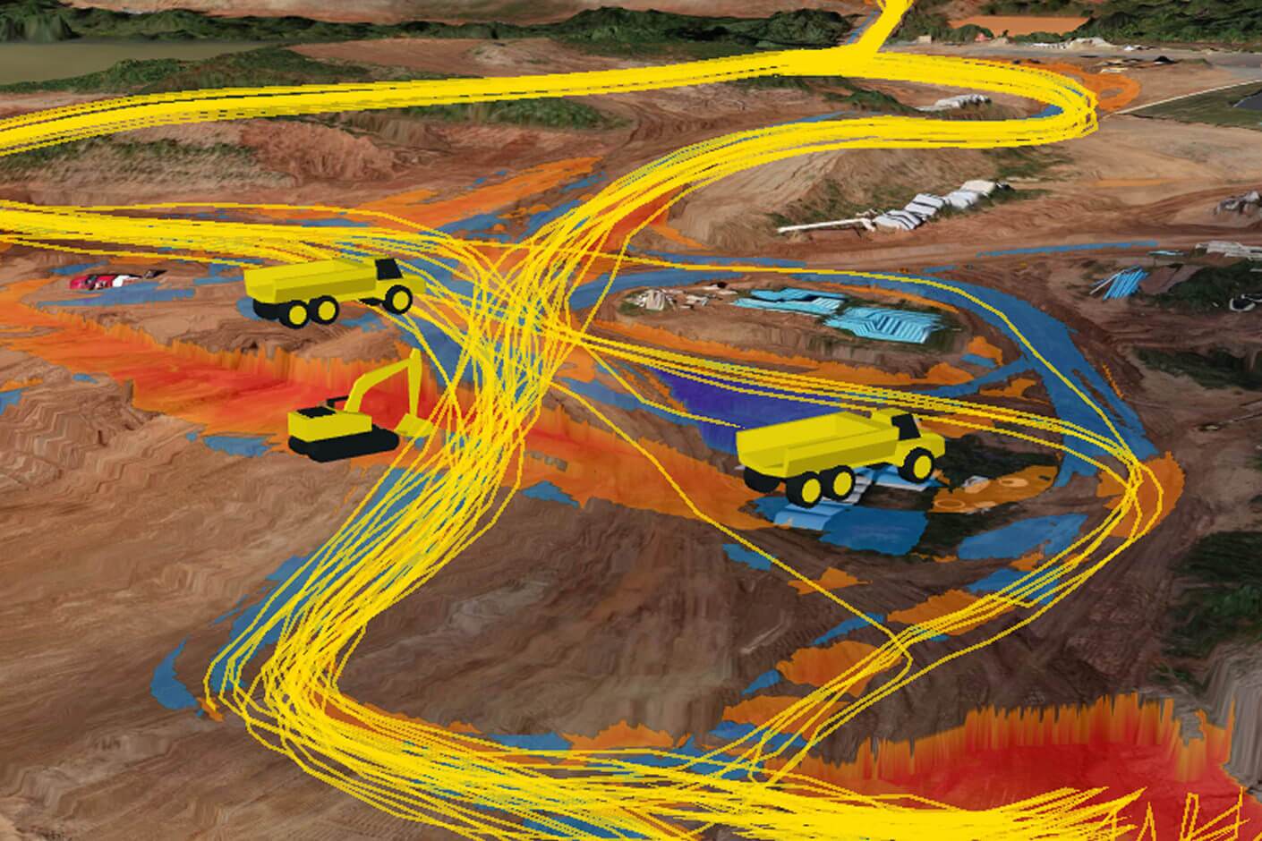 machine trails that are shown in Propeller with DirtMate