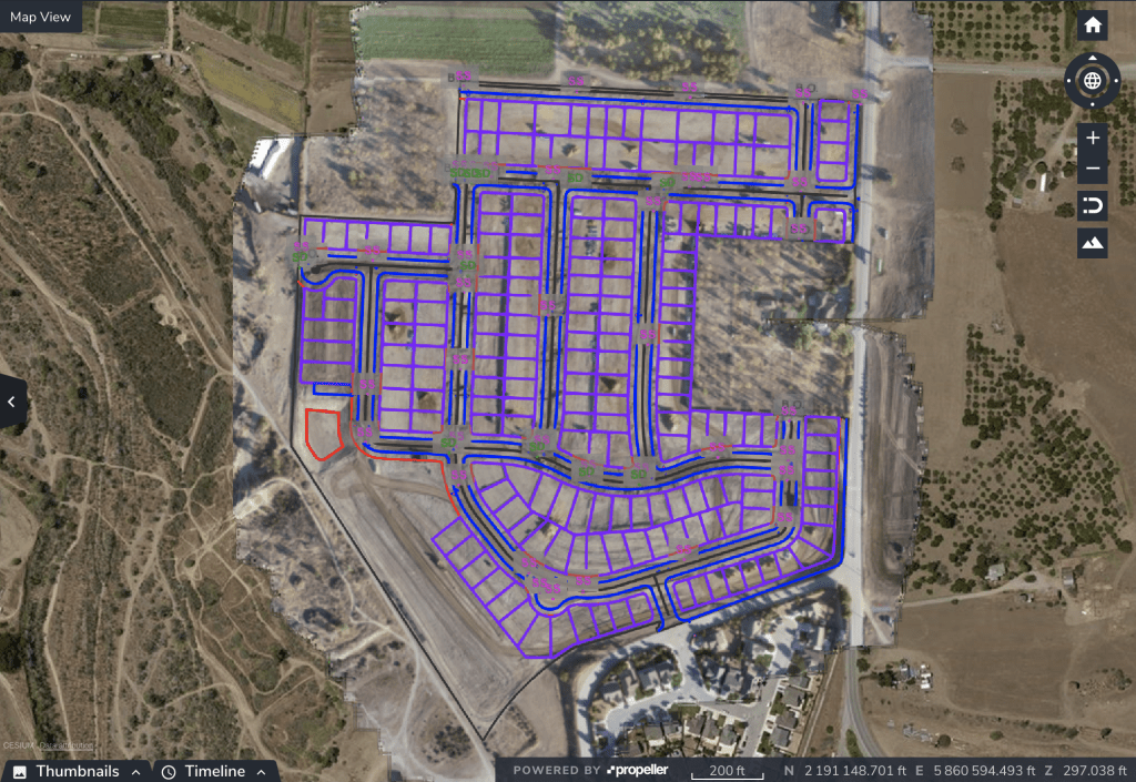 orthophoto and orthomosaic drone survey outputs used for site mapping 